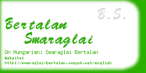 bertalan smaraglai business card